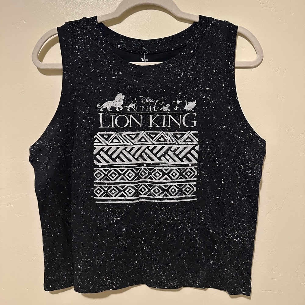 Disney The Lion King Black Speckled Tank Top